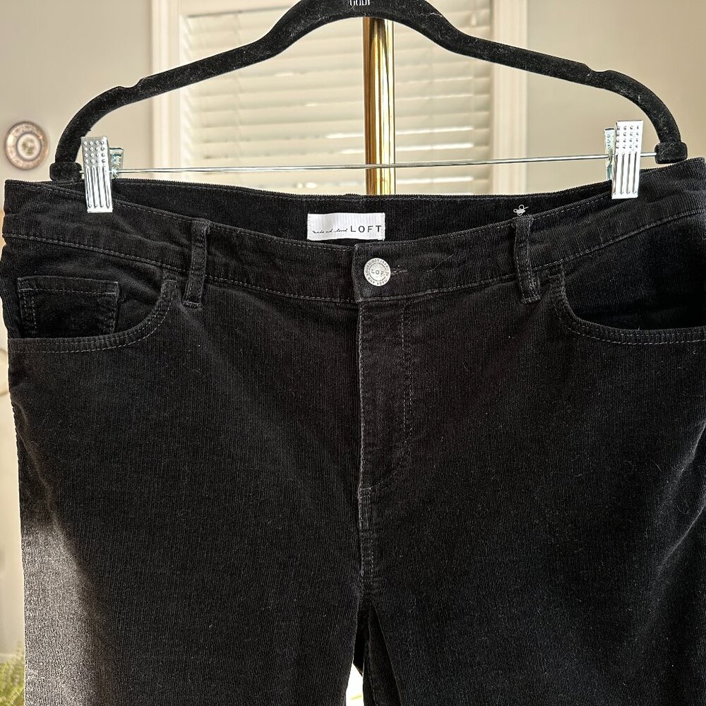 Sz 14 (32) Loft Modern Skinny in Black Corduroy - Picture 2 of 12